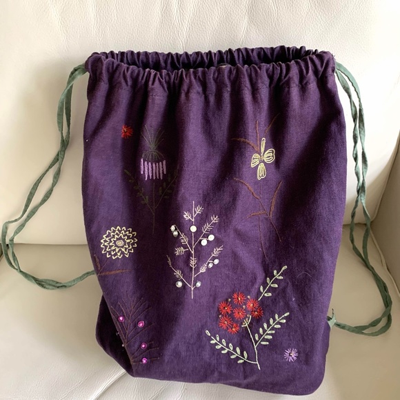 Gap Purple Embroidered Backpack - Picture 2 of 10
